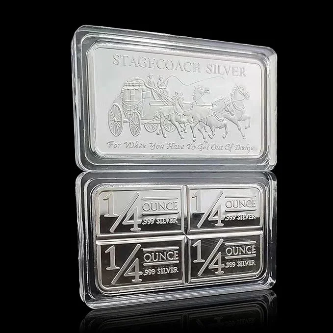 Stagecoach Silver Bar - 1/4 Divisible Bar  Coinhaesting