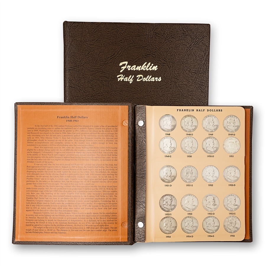 1948-1963(P) Complete Franklin Silver Half Dollar Collection Set CHOICE-GEM Proof