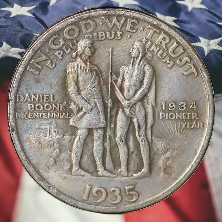 1935 Daniel Boone Bicentennial Half Dollar – Rare “Pioneer Year” Edition