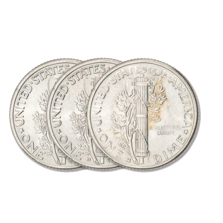 1941-1945 Full DPS Mercury Dime Coins 15Pcs