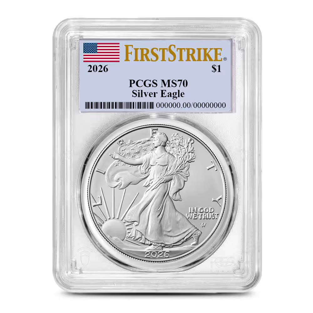 2026 1 oz American Silver Eagle Coin PCGS MS70 FIRST STRIKE