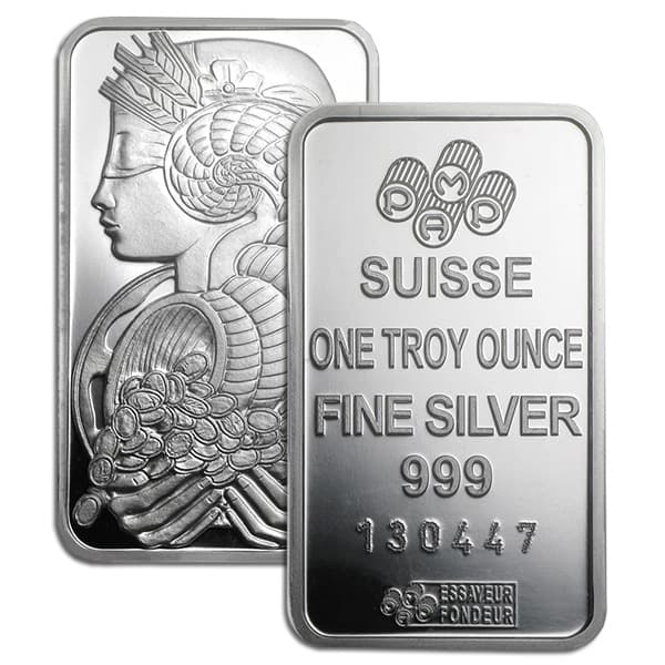 PAMP Suisse Lady Fortuna 1 Ounce Silver Bar