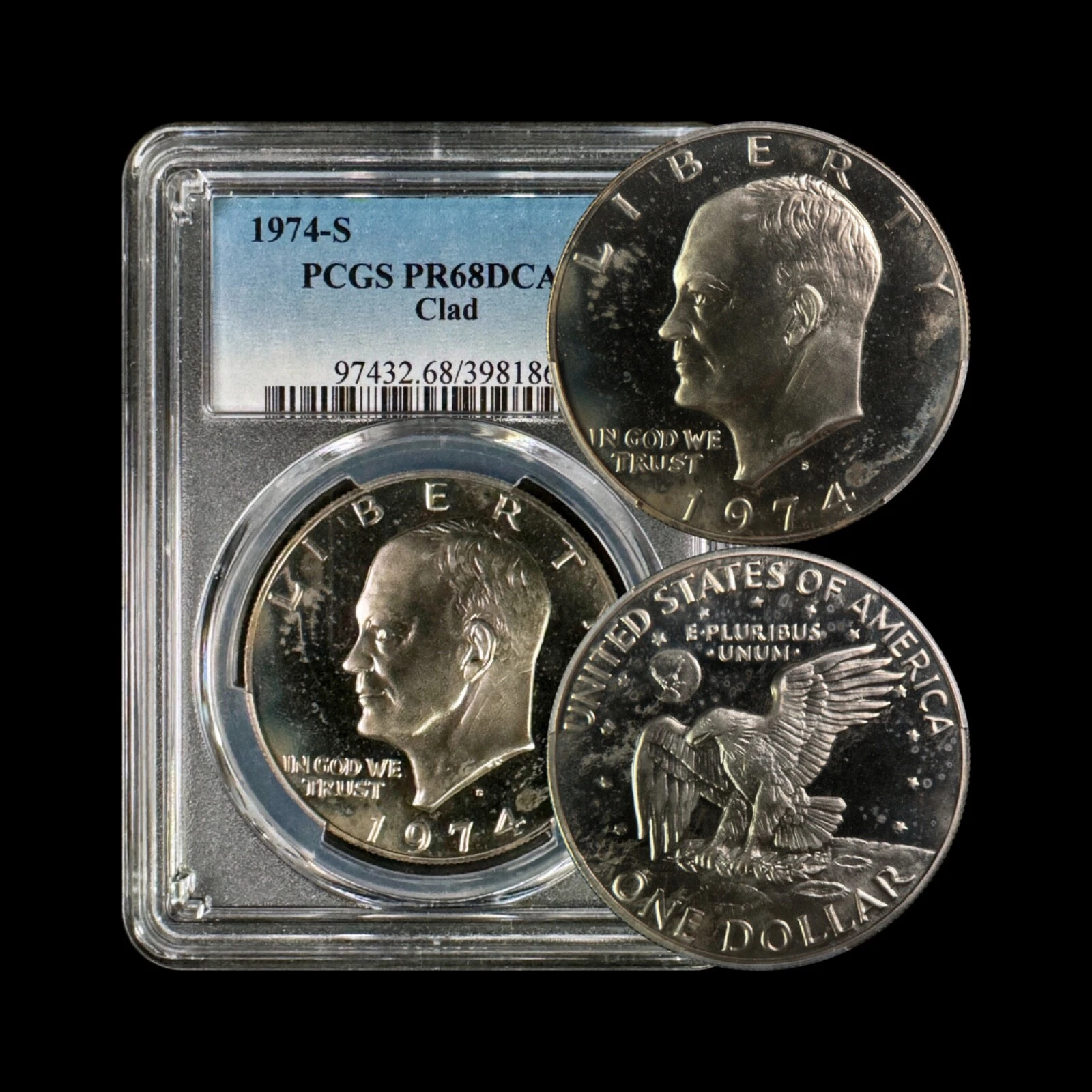 UNITED STATES. 1974, 1 Dollar, S - PCGS PR68 - Eisenhower, San Francisco Proof