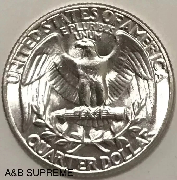 1932-1964 (10Pcs) Washington Quarters From OBW Roll Estate CHOICE-GEM Bu Unc 90% Silver