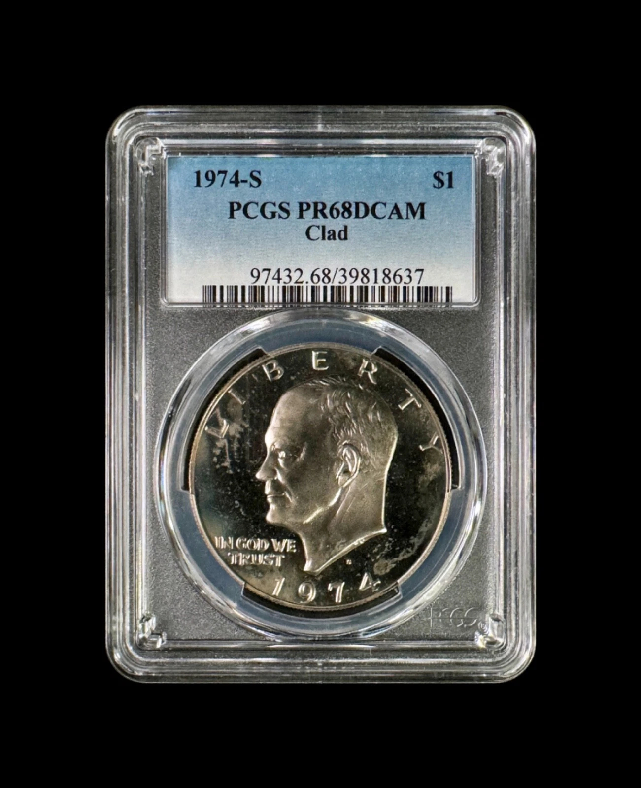 UNITED STATES. 1974, 1 Dollar, S - PCGS PR68 - Eisenhower, San Francisco Proof