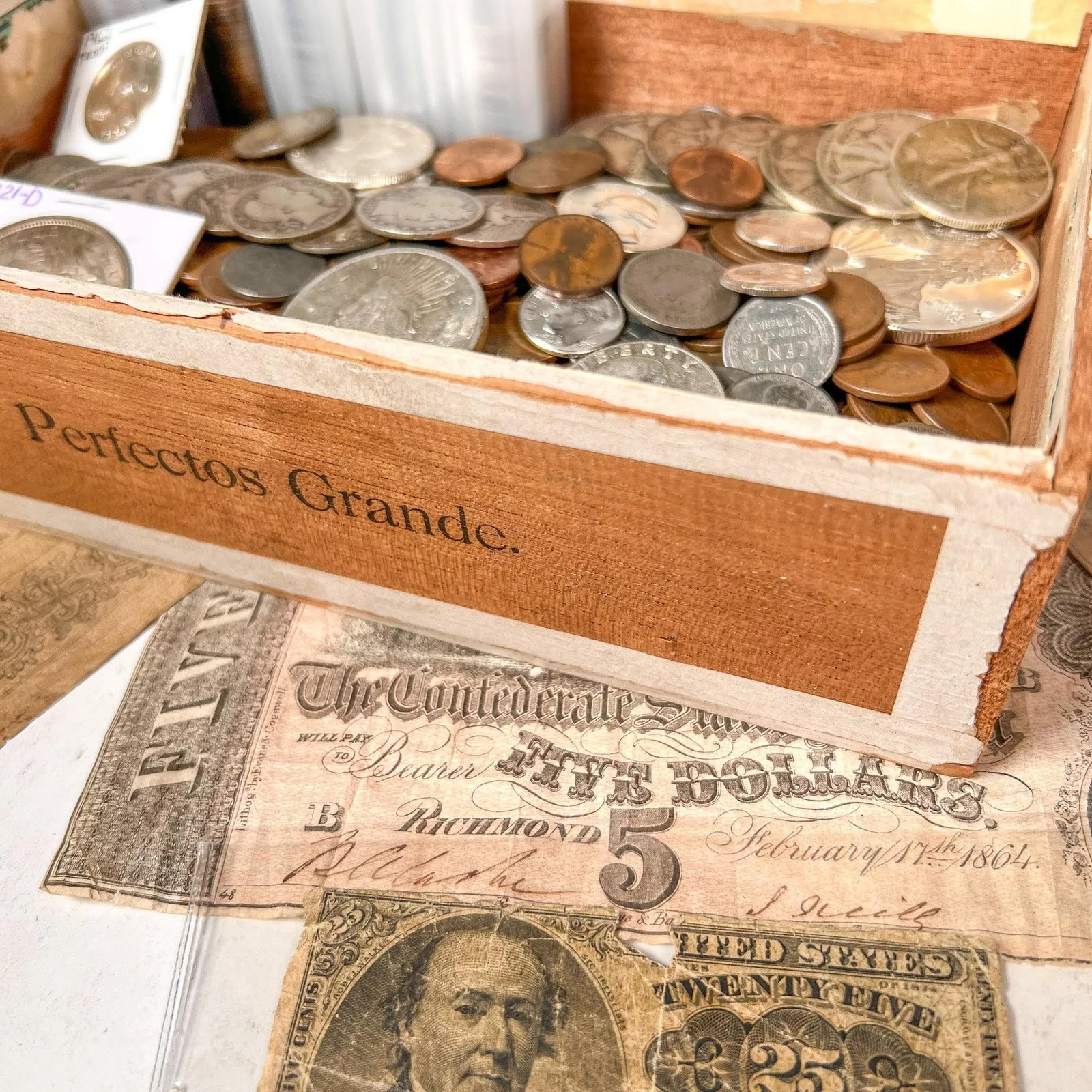 Vintage Cigar Box Mixed U.S. Coin Hoard | LIQUIDATION Limit Two Per Person |