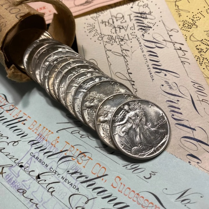 Estate Walking Liberty Half Dollar - UNC MS from OBW Roll