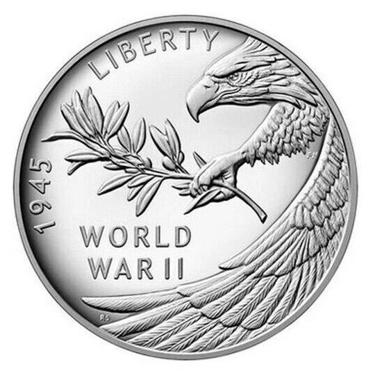 2020 P End of World War 2, II 75th Anniversary 1oz Silver Medal Eagle NGC PF70