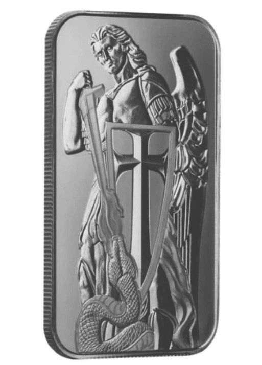 Archangel Michael 1 oz .999 Silver Bar Scottsdale BU in CAPSULE MINT SEALED