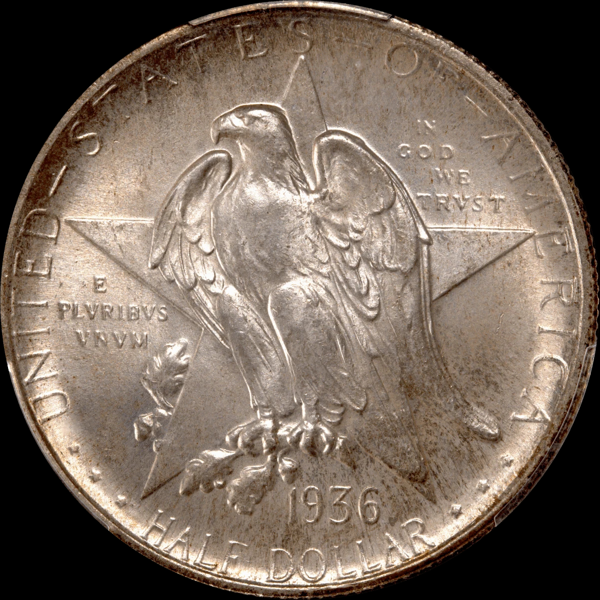 1936 Texas Commemorative Half Dollar 50c PCGS MS67 CAC