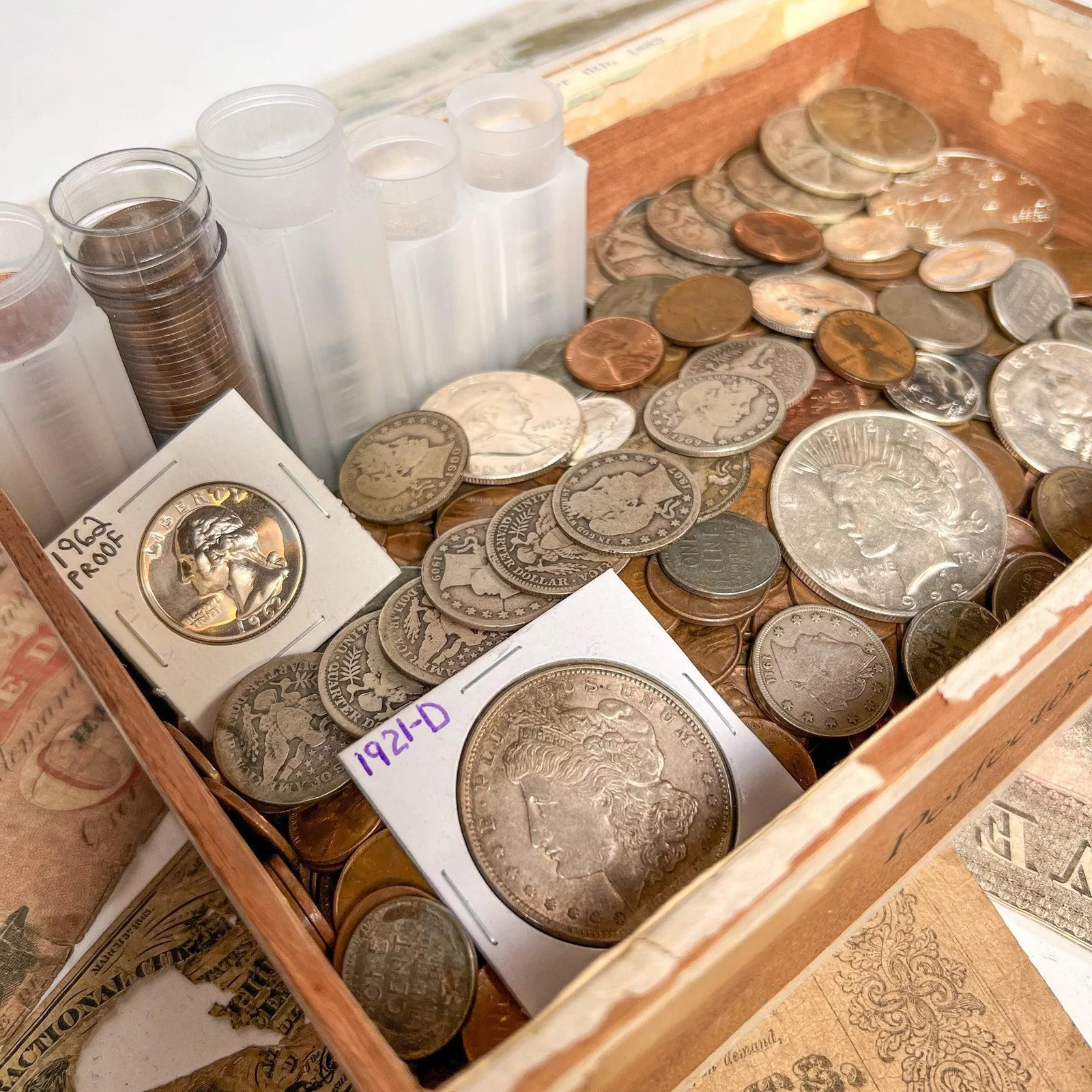 Vintage Cigar Box Mixed U.S. Coin Hoard | LIQUIDATION Limit Two Per Person |