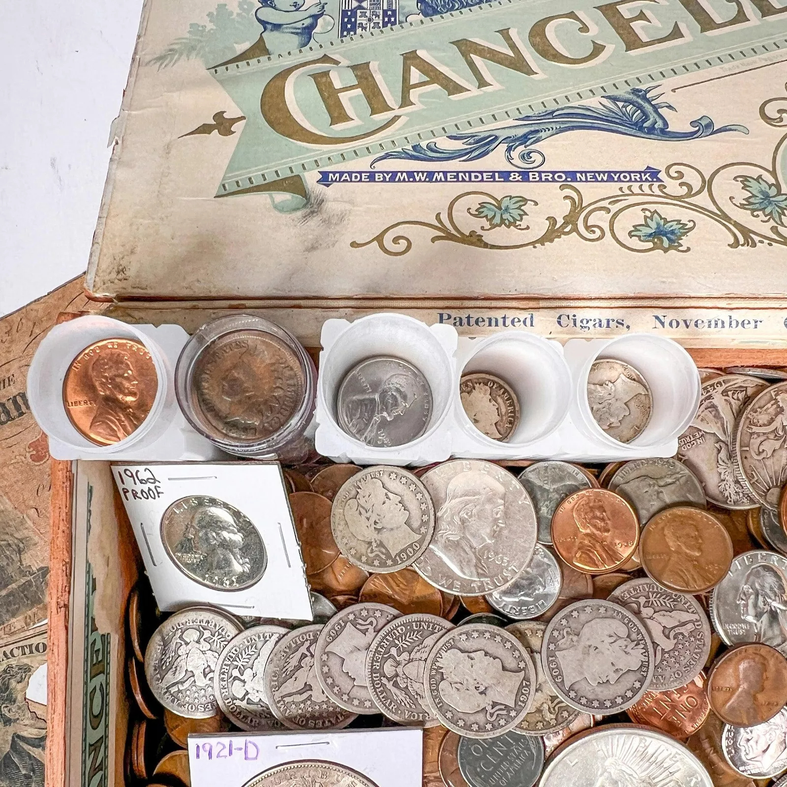 Vintage Cigar Box Mixed U.S. Coin Hoard | LIQUIDATION Limit Two Per Person |