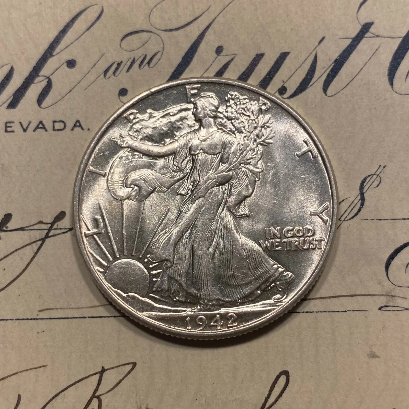 Estate Walking Liberty Half Dollar - UNC MS from OBW Roll
