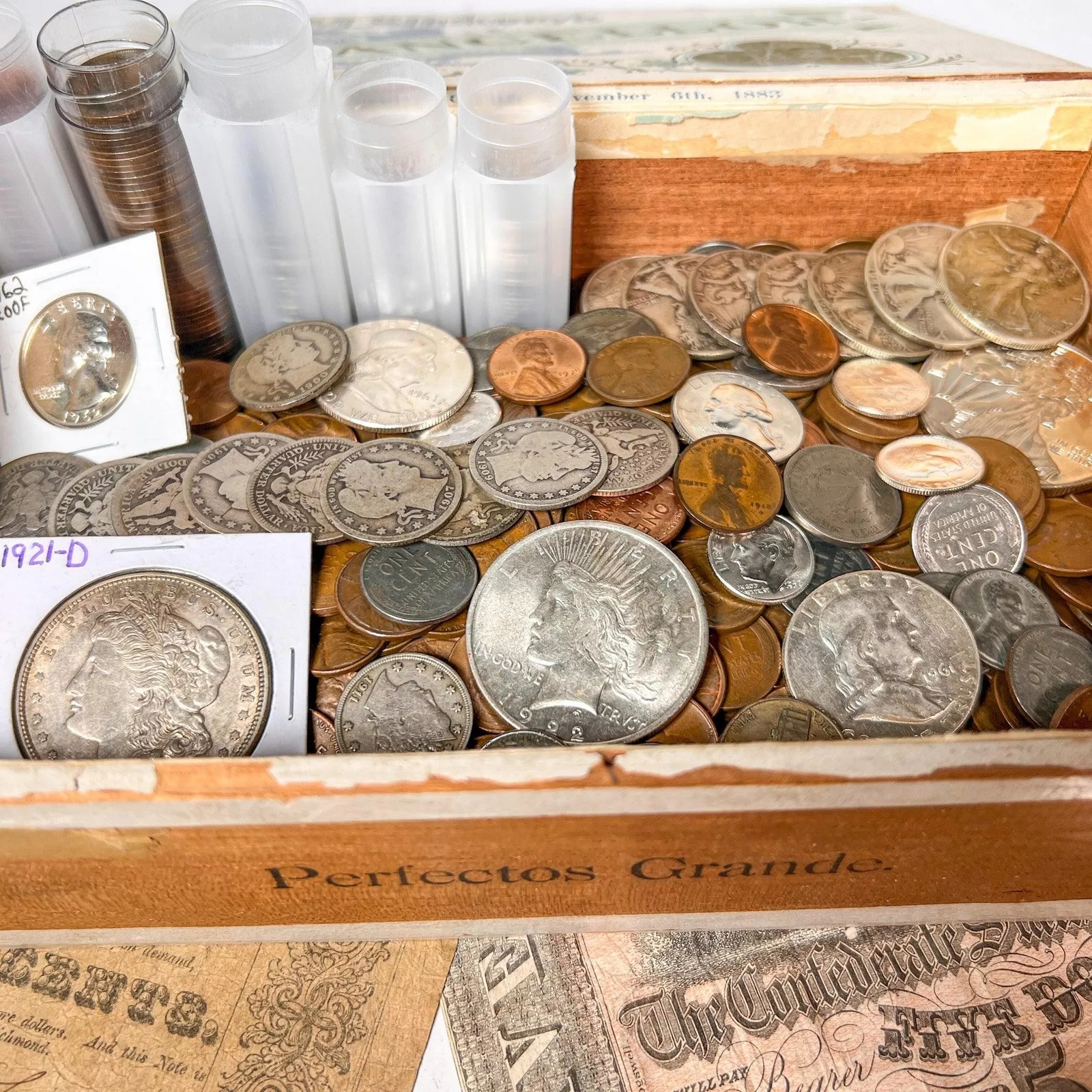 Vintage Cigar Box Mixed U.S. Coin Hoard | LIQUIDATION Limit Two Per Person |