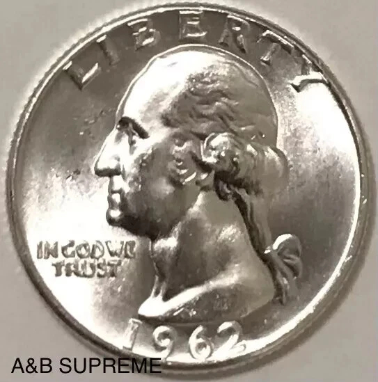 1932-1964 (10Pcs) Washington Quarters From OBW Roll Estate CHOICE-GEM Bu Unc 90% Silver