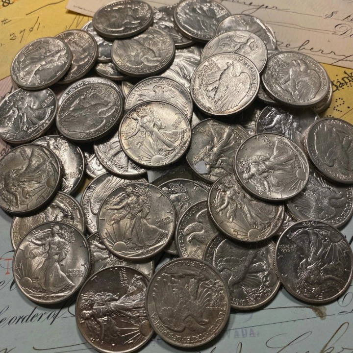 Estate Walking Liberty Half Dollar - UNC MS from OBW Roll