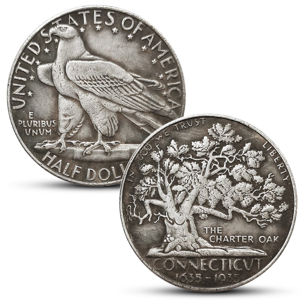 💥BUY 20 FREE 10 & BUY 50 FREE 50💰1935 Connecticut Semi Commemorative Coin