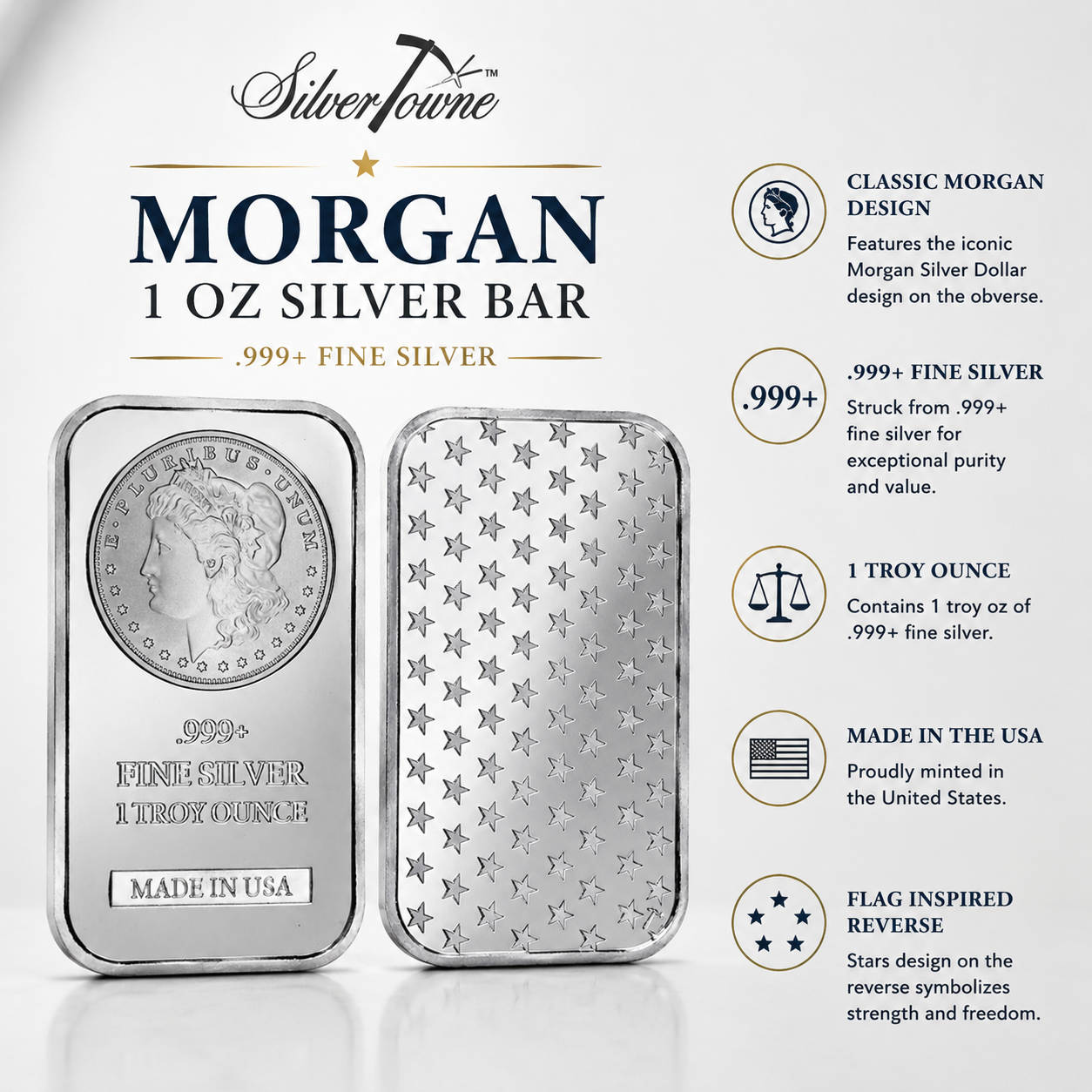 SilverTowne Morgan 1 Oz Silver Bar