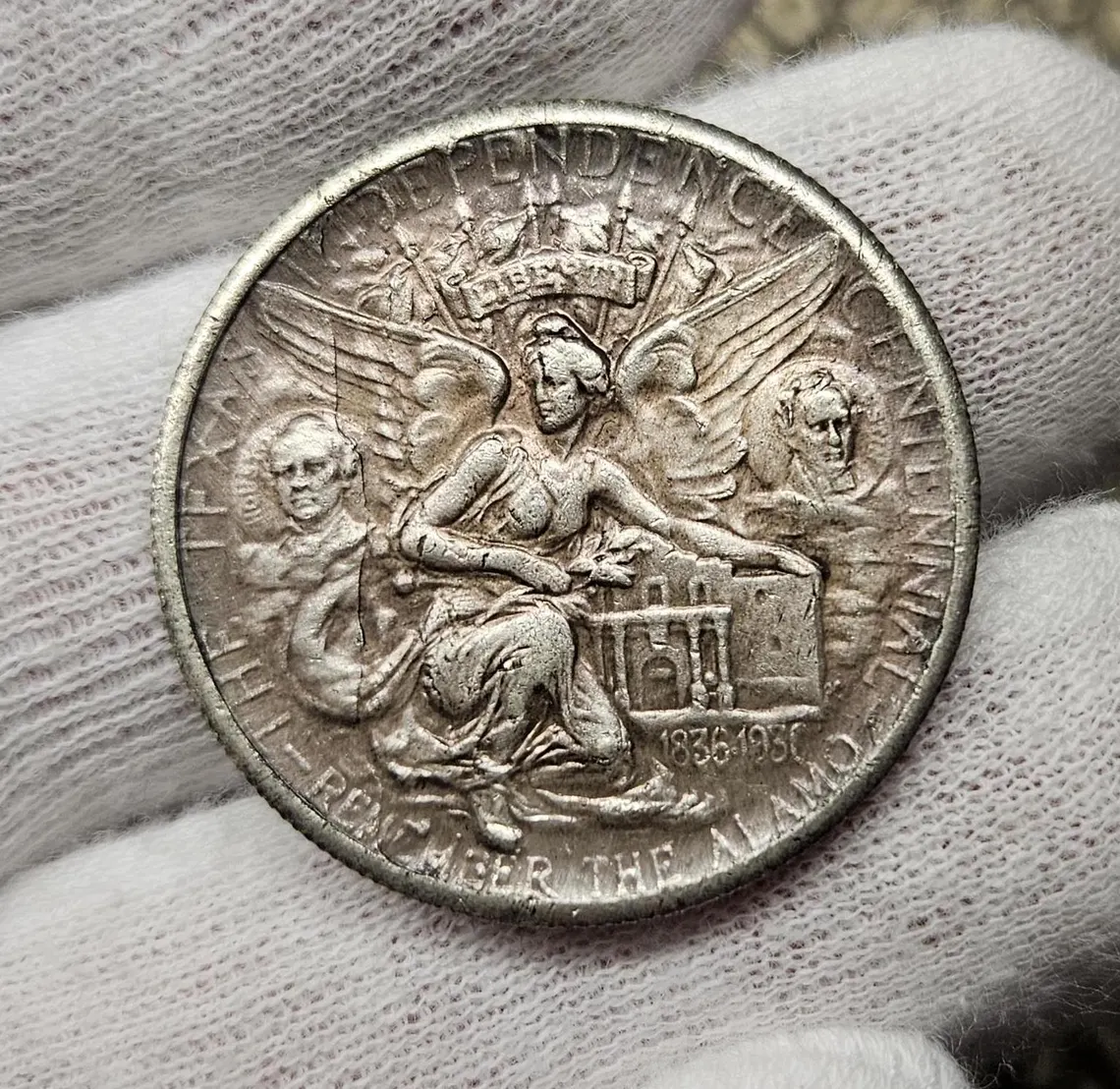 1937 TEXAS Independence Commemorative Silver Half Dollar
