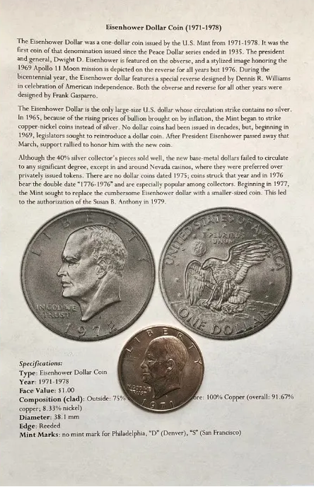 1971-1978 (7Pcs) Eisenhower Dollar From OMS Original Mint Set Estate Hoard 40% Silver