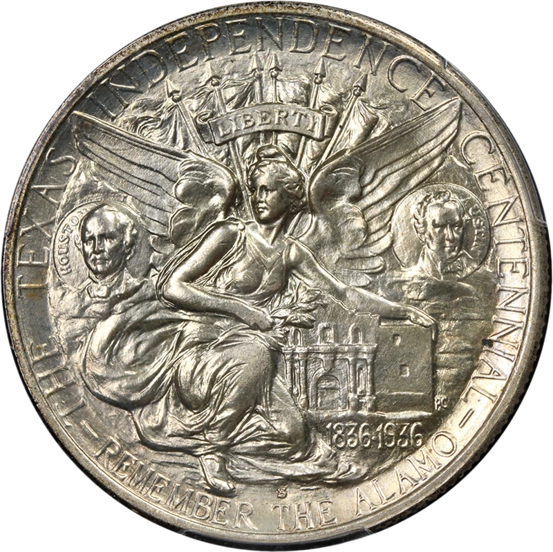 1937 TEXAS Independence Commemorative Silver Half Dollar
