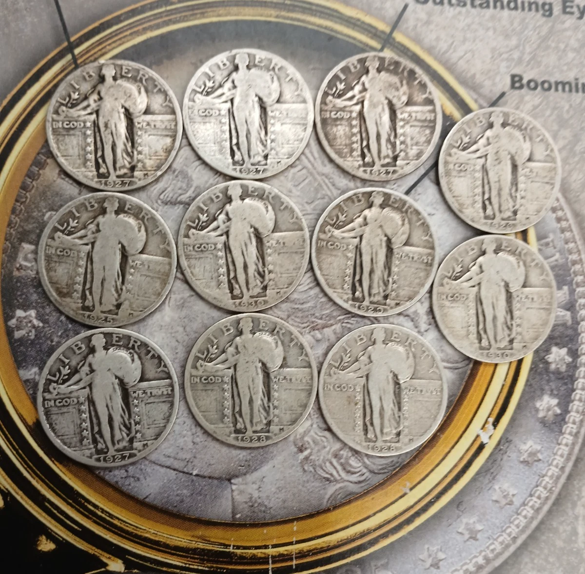 1916–1930 (15Pcs) Standing Liberty Silver Quarters