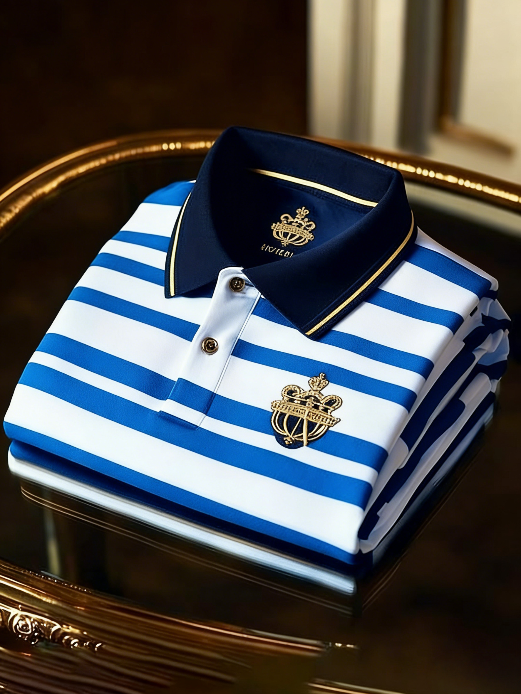 Men's Business Casual Button Short Sleeve Polo Shirt