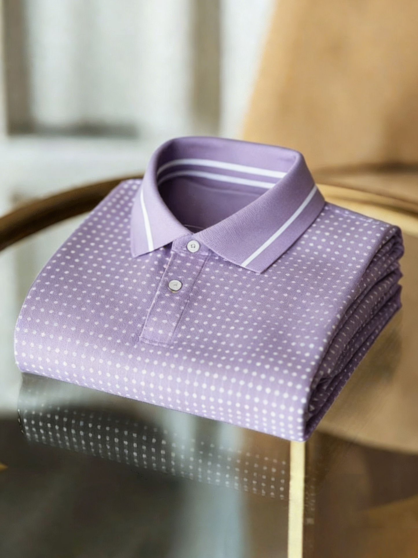 Men's Classic Business Button Short Sleeve Polo Shirt