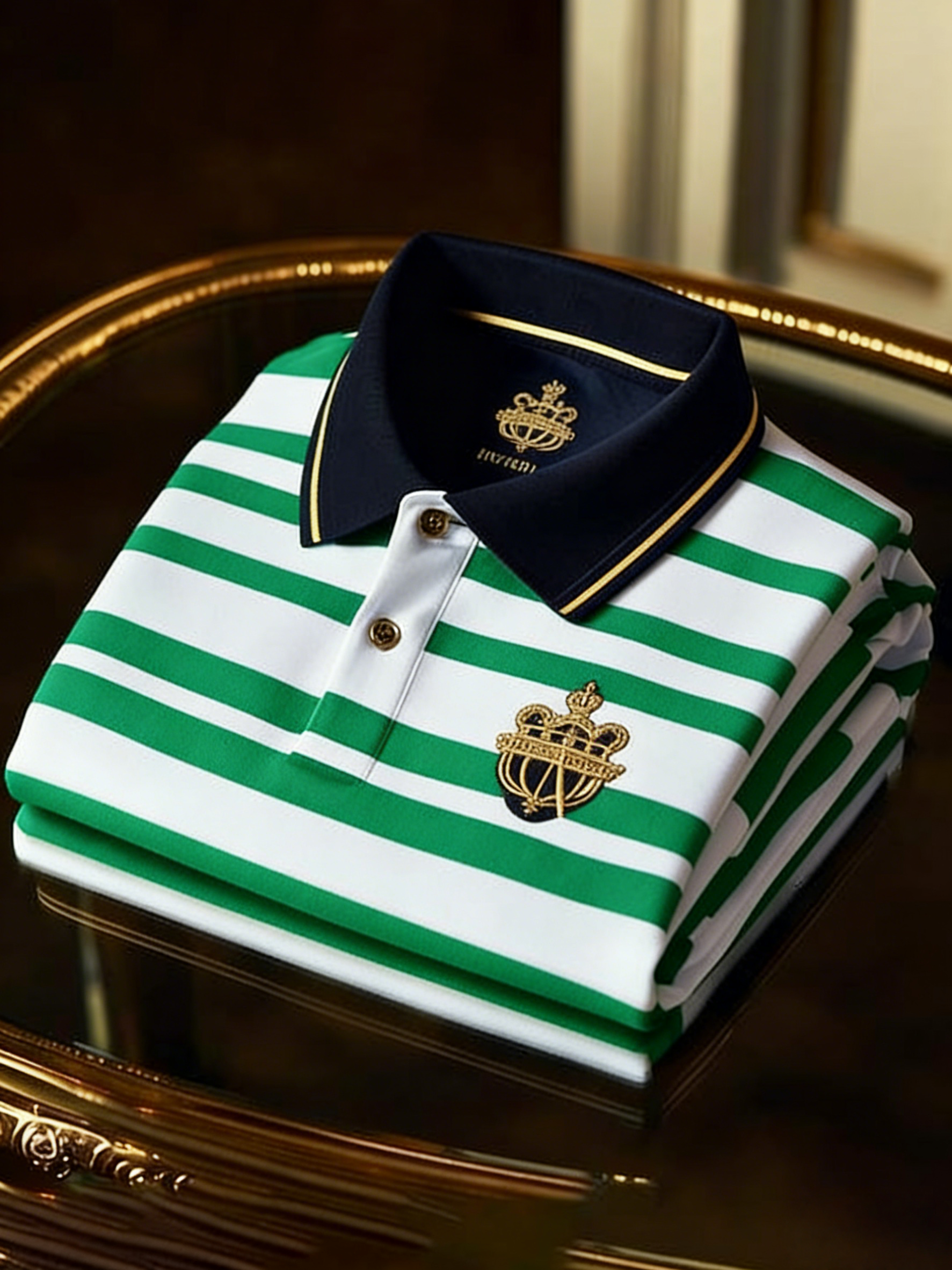 Men's Business Casual Button Short Sleeve Polo Shirt