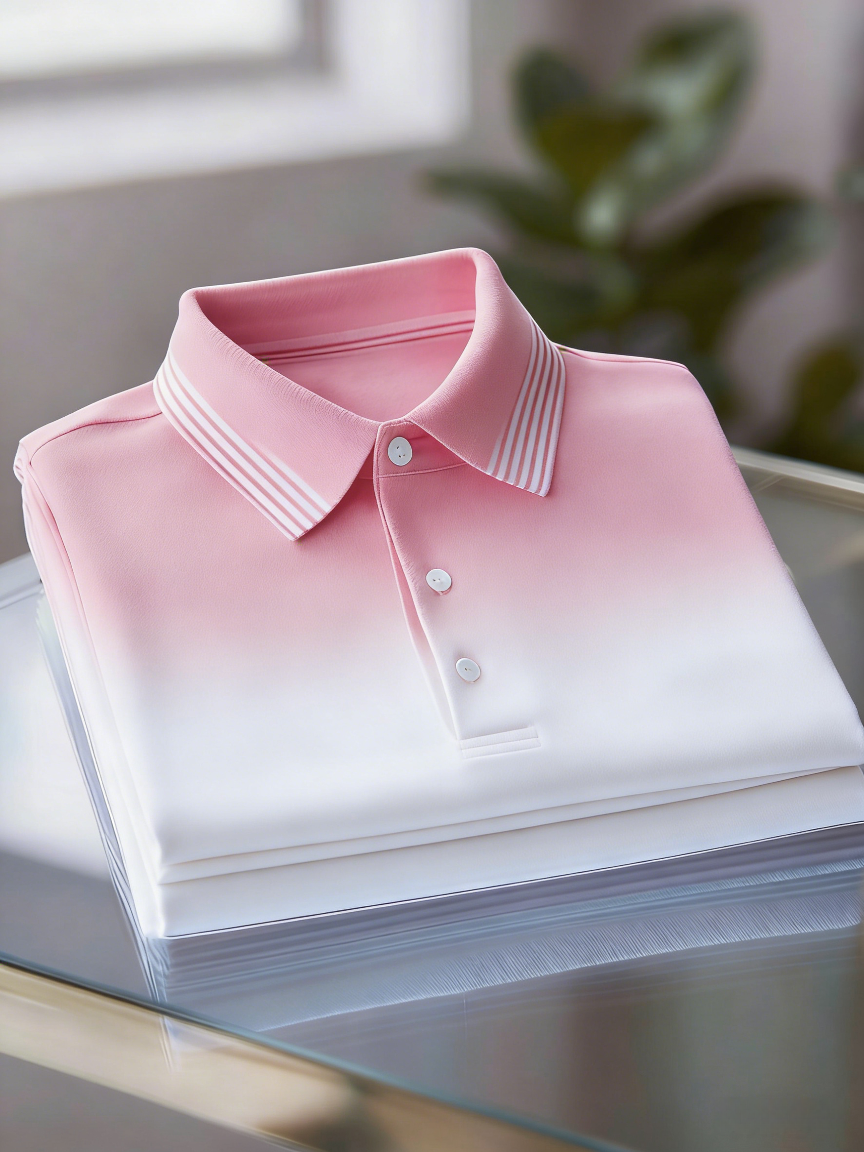 Men's Business Casual Button Short Sleeve Polo Shirt