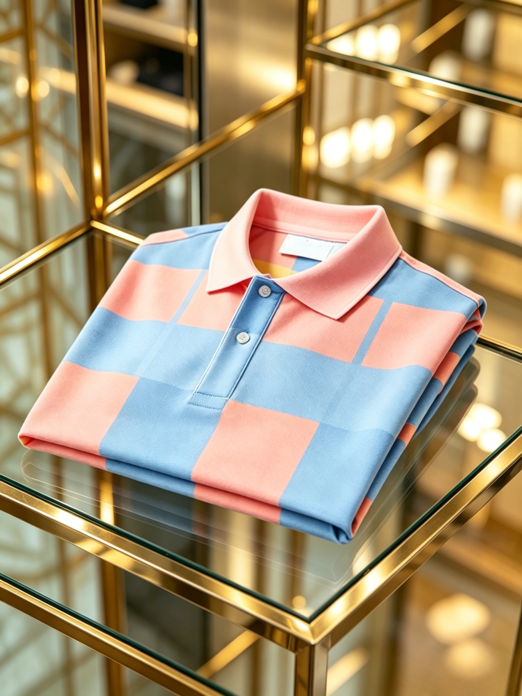 Men's Casual Contrast Color Business Casual Polo