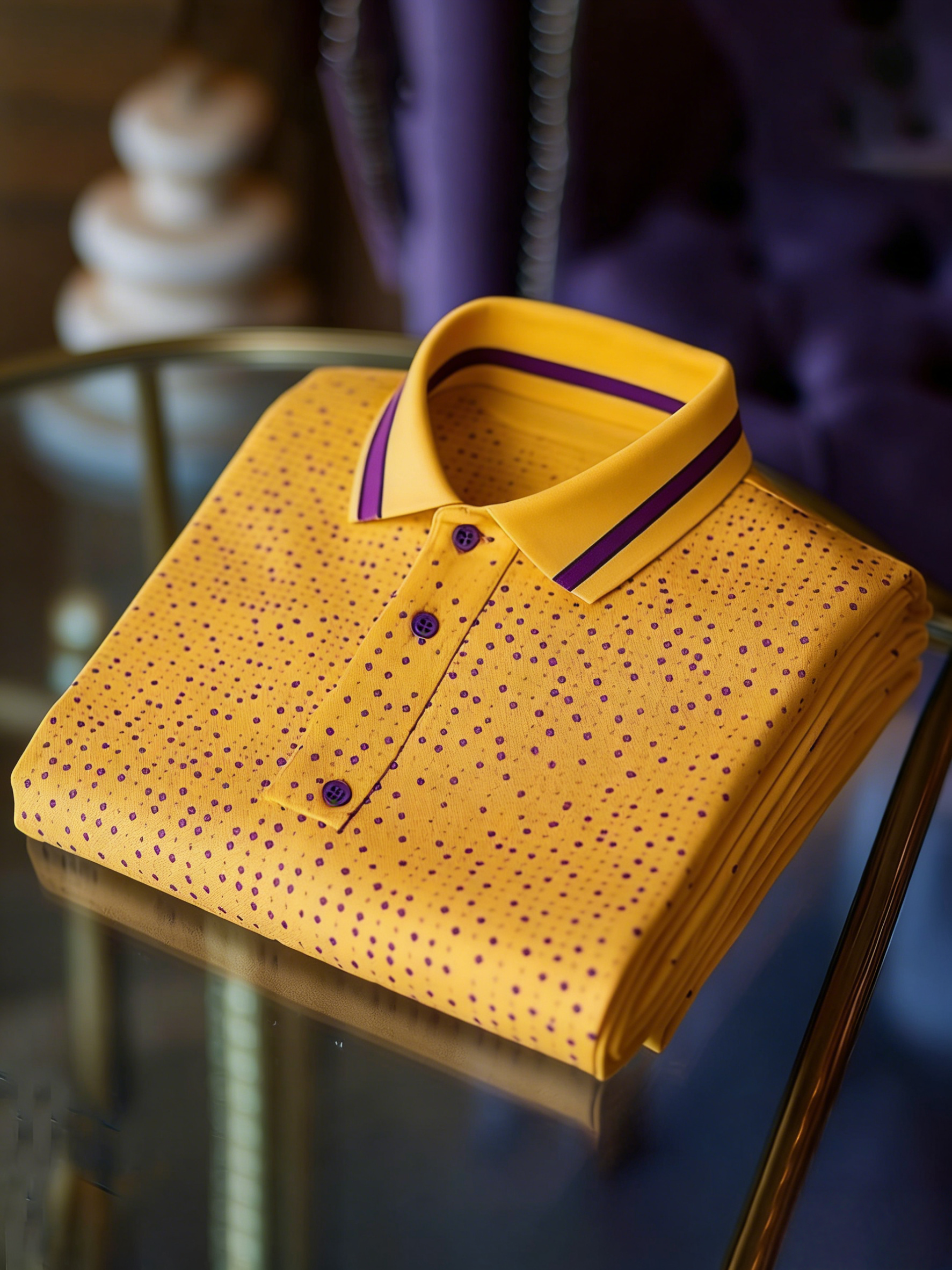 Men's Classic Business Logo Button Short Sleeve Polo Shirt