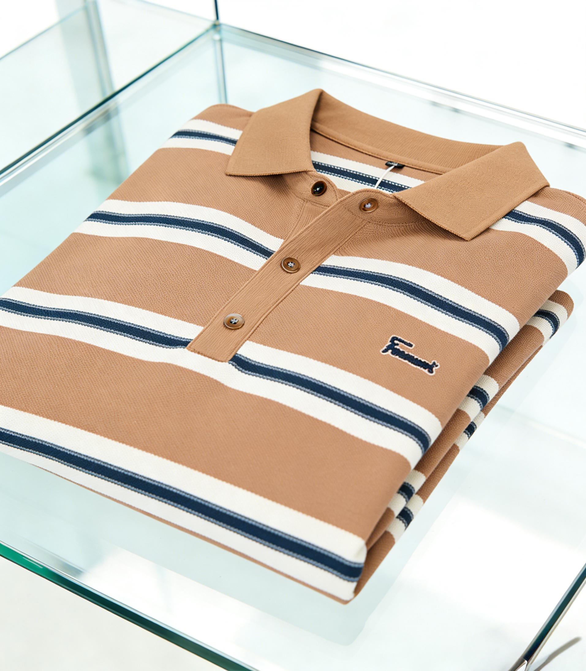 Men's Business Casual Button Short Sleeve Polo Shirt