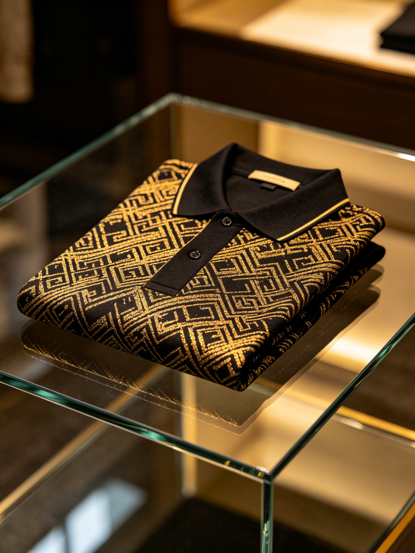 Men's Check Business Casual Short Sleeve Polo Shirt