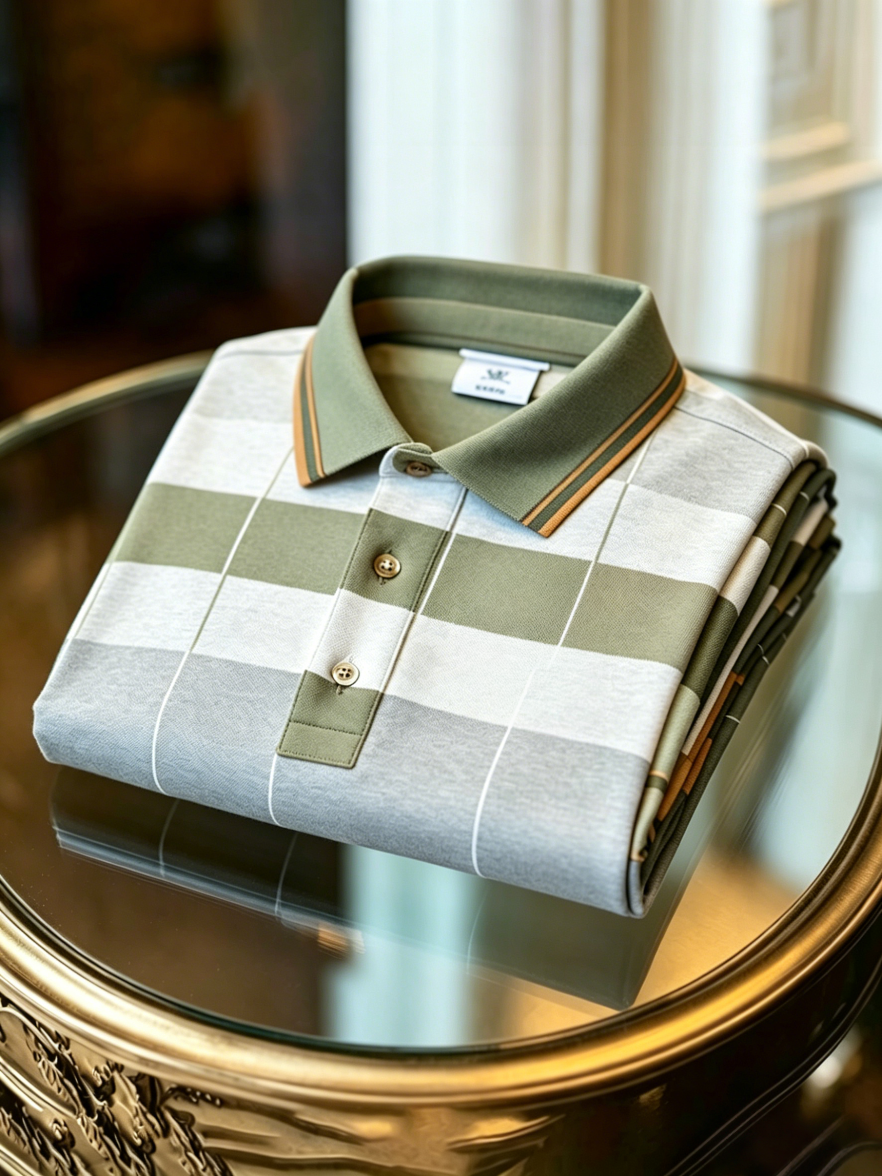 Men's Business Button-Down Short Sleeve Polo Shirt