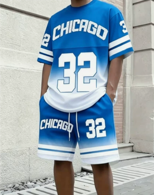 2026 Men's Short-Sleeved T-Shirt and Shorts Set