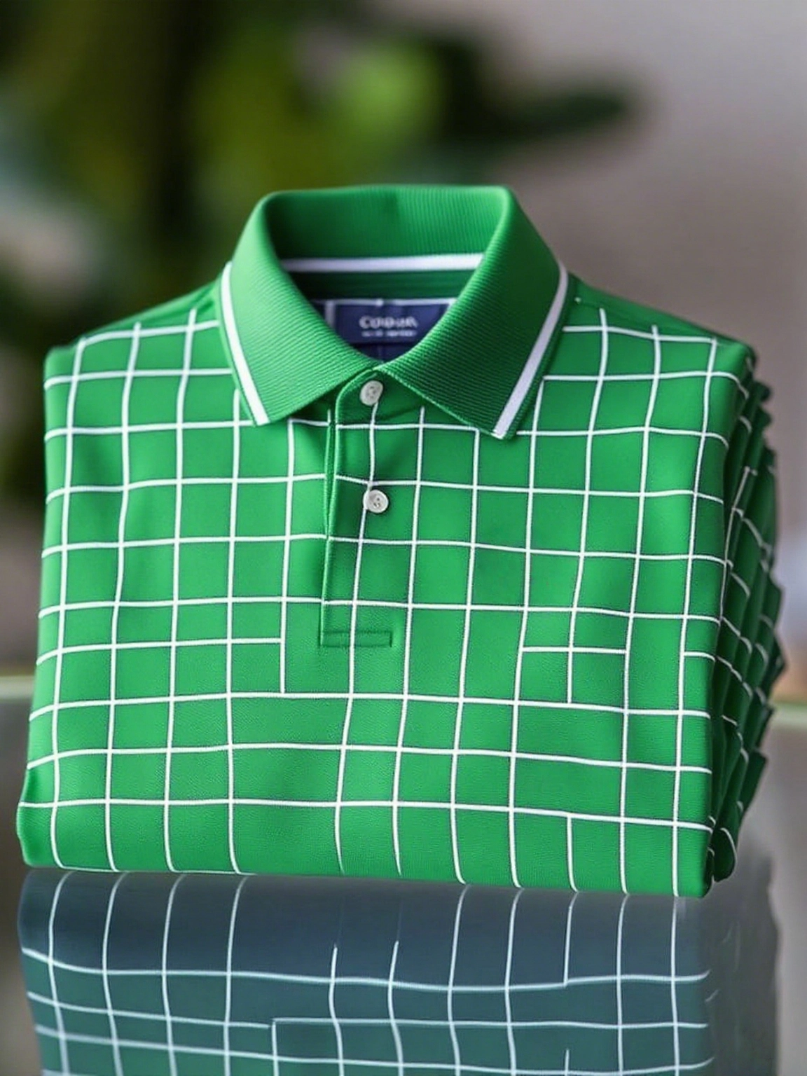 Men's Classic Business Logo Button Short Sleeve Polo Shirt