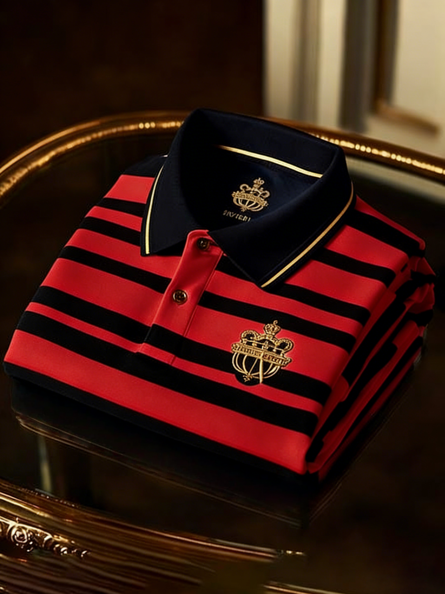 Men's Business Casual Button Short Sleeve Polo Shirt