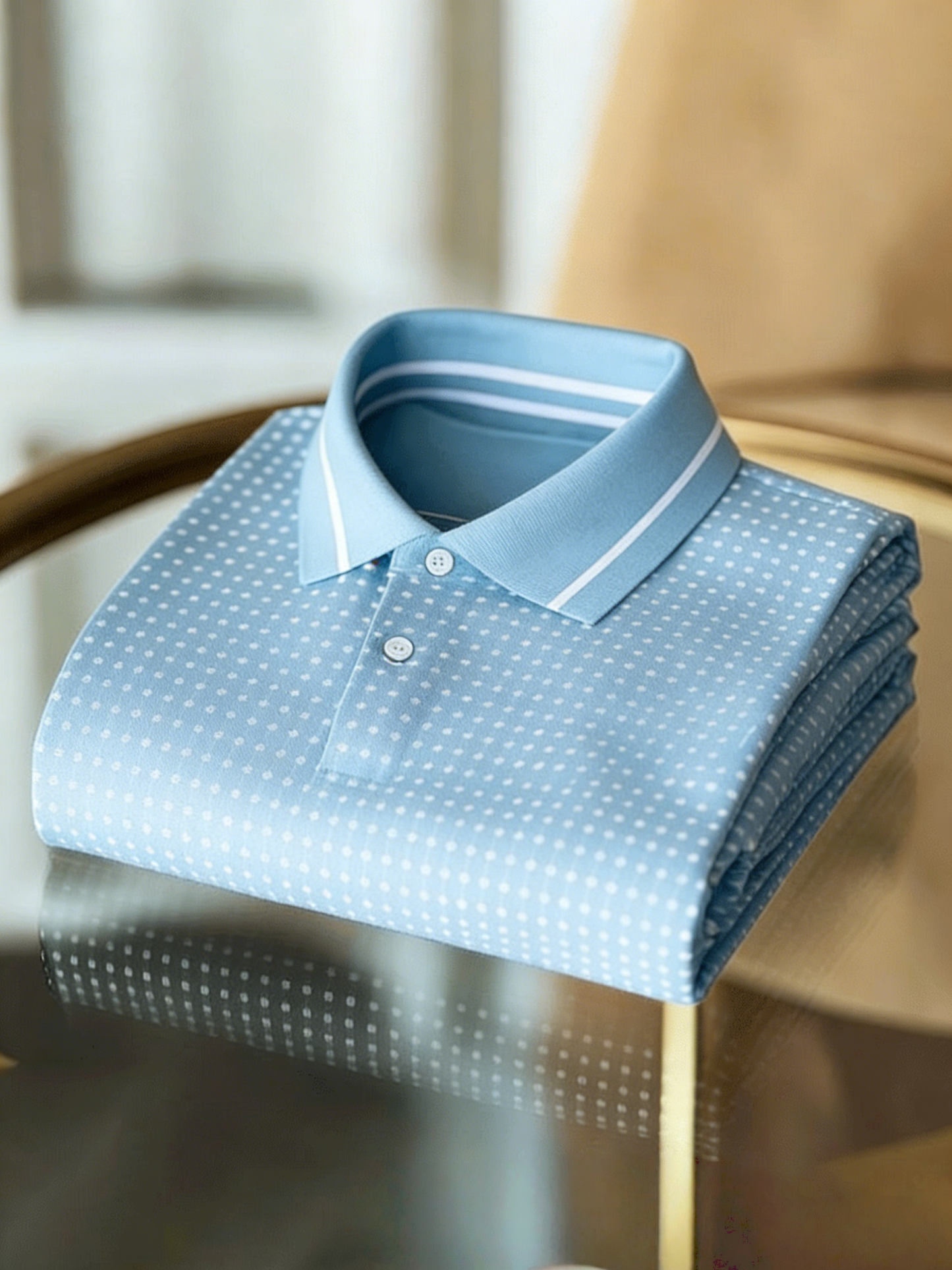 Men's Classic Business Button Short Sleeve Polo Shirt