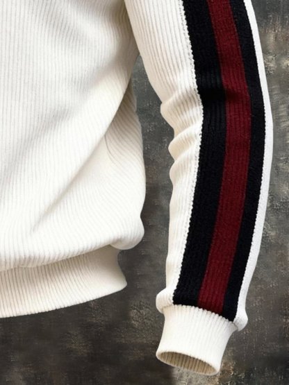 Men's Vintage-Style Color-Block Crewneck Sweatshirt