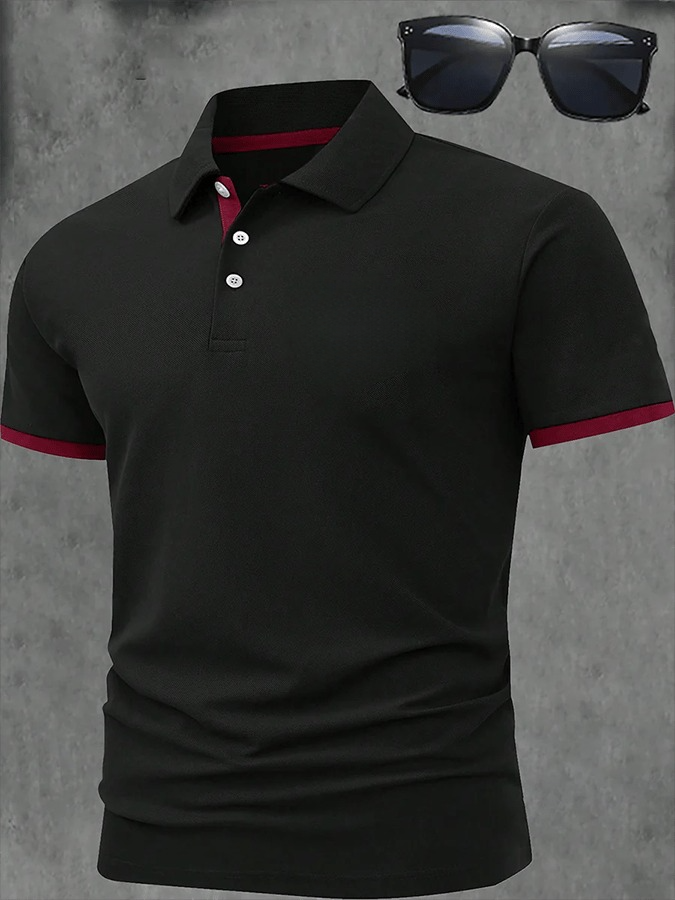 Men's Retro Business Design Printed Casual POLO Shirt