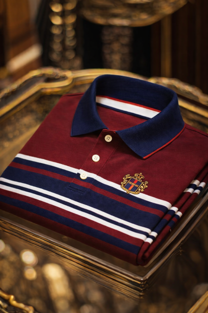 Men's Classic Business Button Short Sleeve Polo Shirt