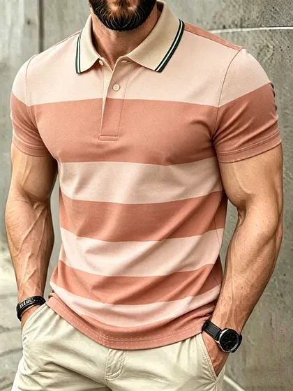 Men's Business Short Sleeve Polo Shirt