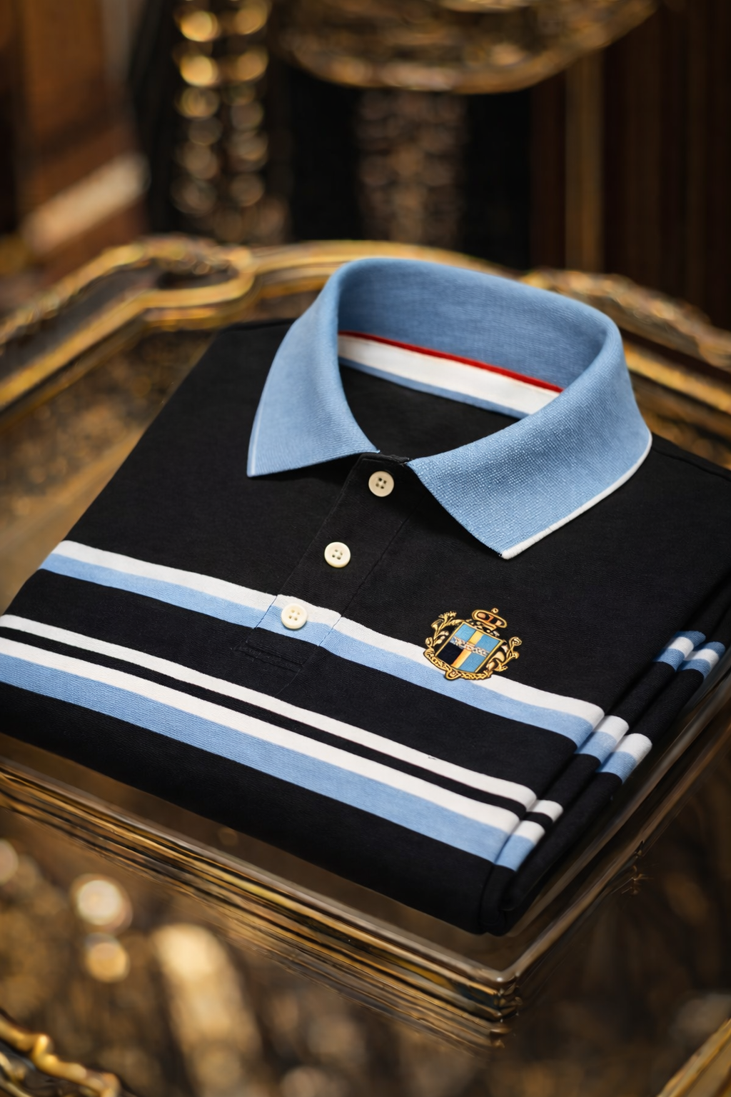 Men's Classic Business Button Short Sleeve Polo Shirt