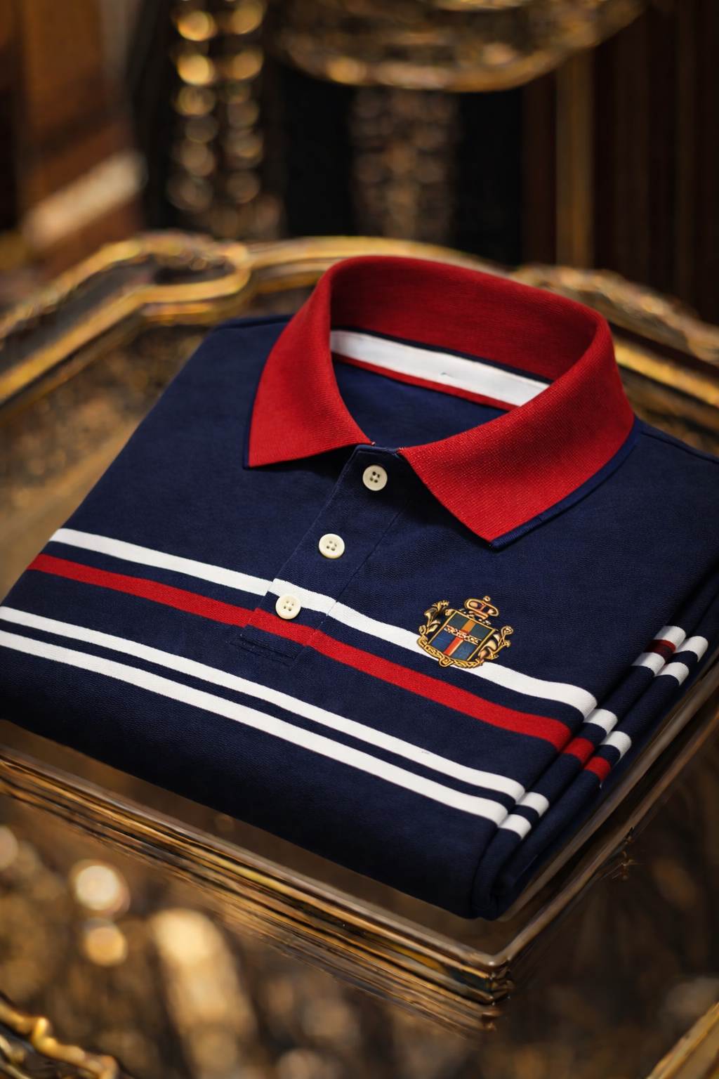 Men's Classic Business Button Short Sleeve Polo Shirt