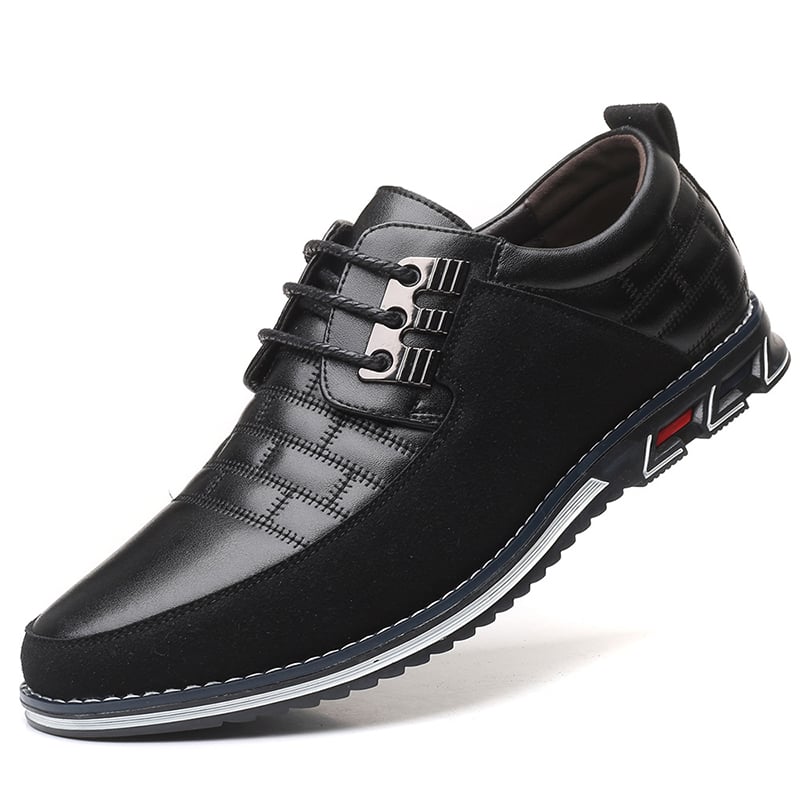 Men'S Patchwork Fashionable Casual Leather Shoes