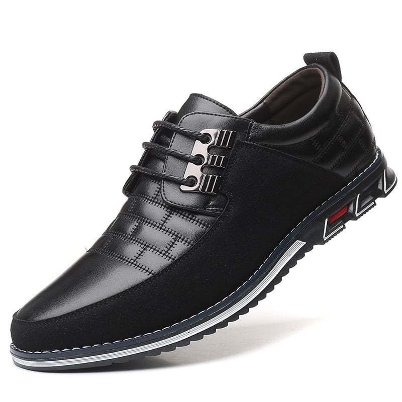 Men'S Patchwork Fashionable Casual Leather Shoes