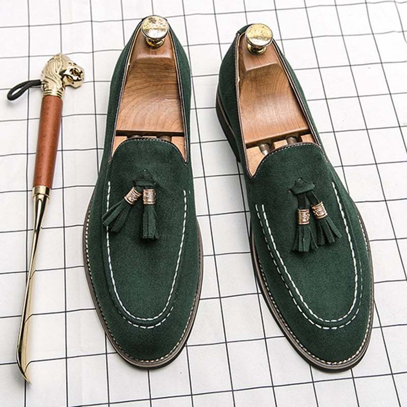 Fashionable And Comfortable Casual All-Match Suede Tassel Design Casual Leather Shoes