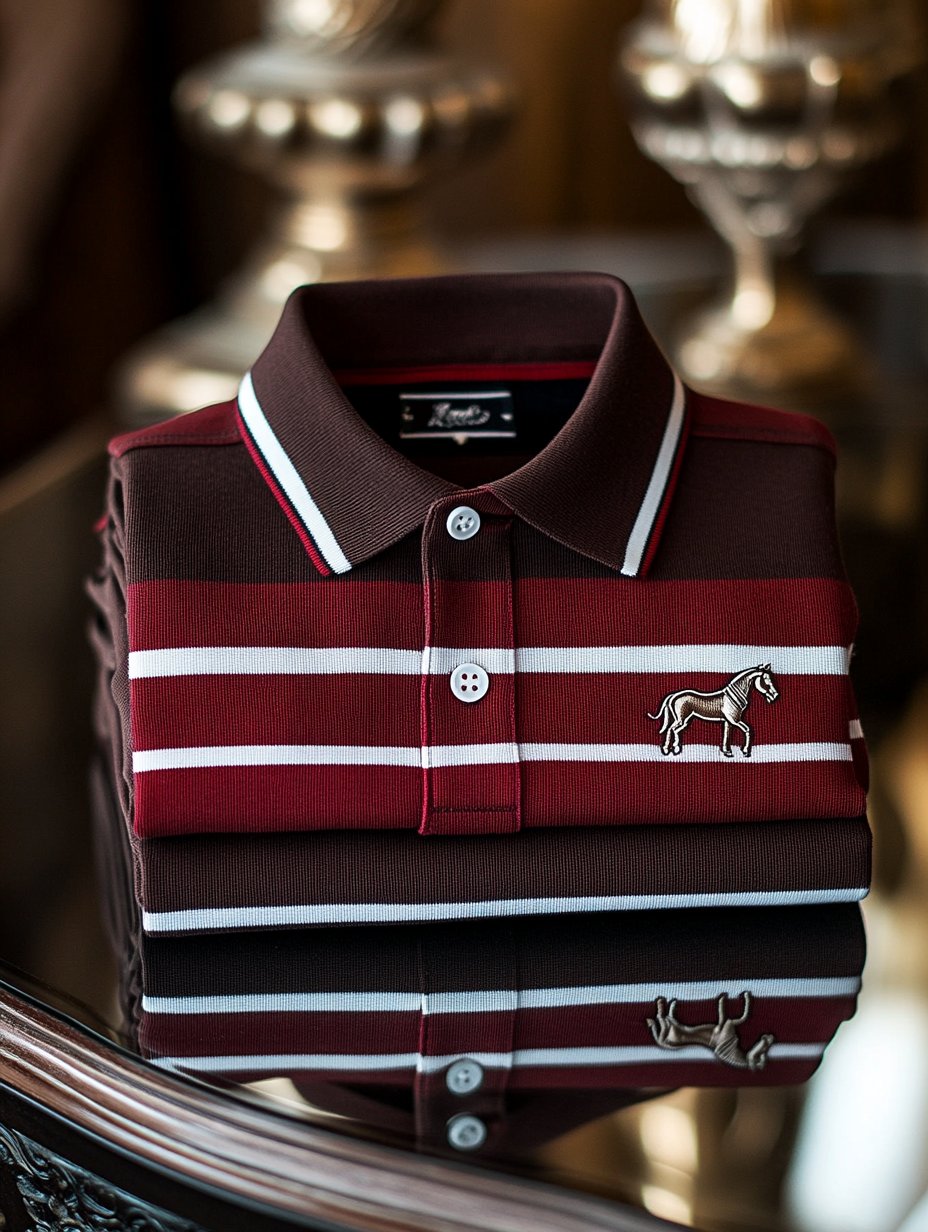 Men's Casual Business Button  Long Sleeve Polo Shirt