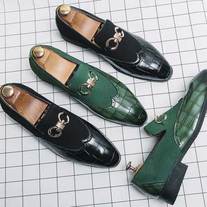 Men'S Fashionable British Style Patchwork Casual Shoes